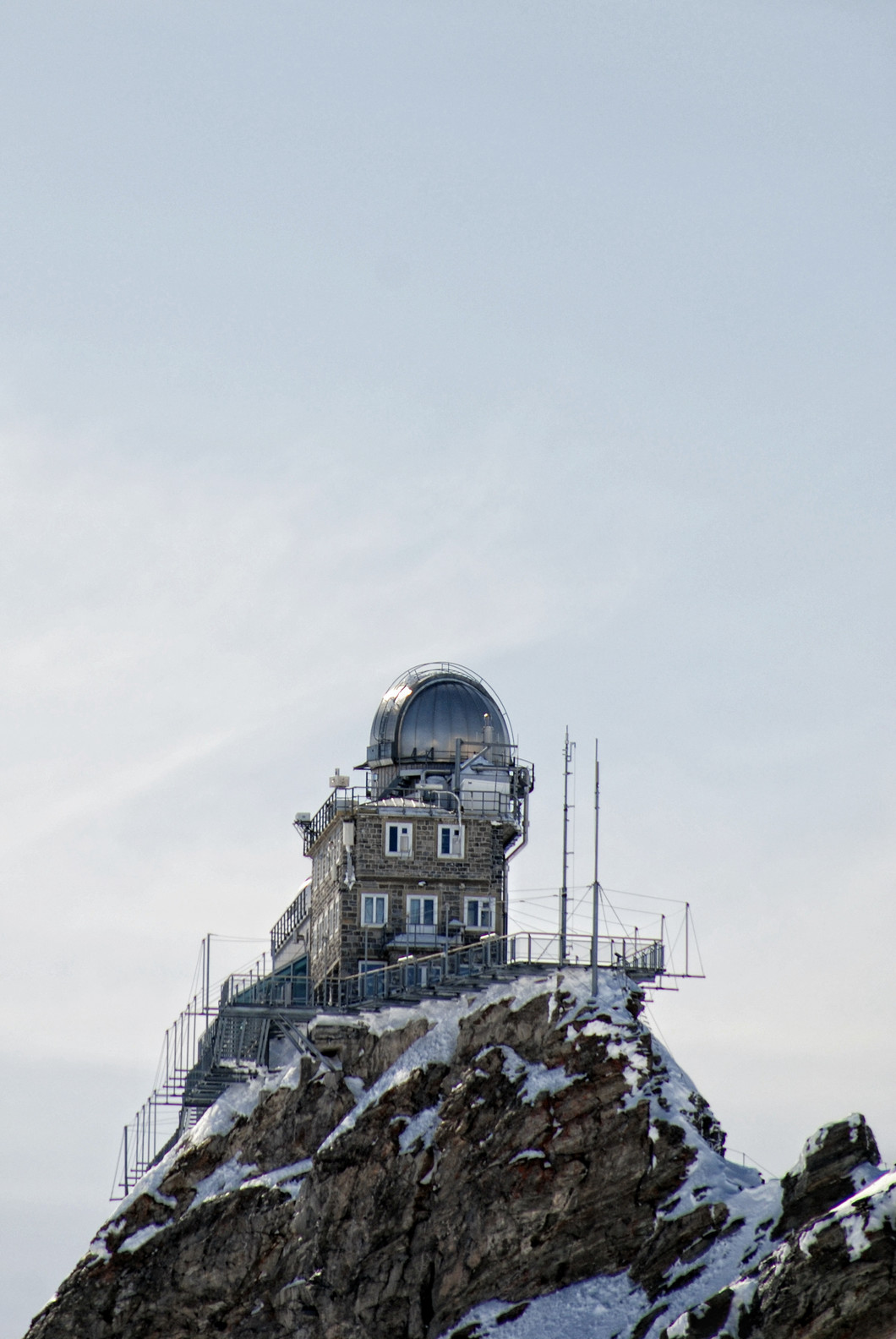 Blick auf die Messstation auf dem Jungfraujoch.