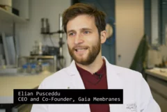 Elian Pusceddu, CEO und Co-Founder von Gaia Membranes, talks about his experiences in the development of the startup Gaia Membranes. 