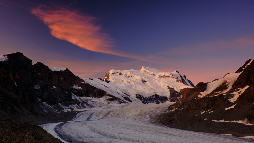 Glacier de Corbassière au Grand Combin dans le canton du Valais