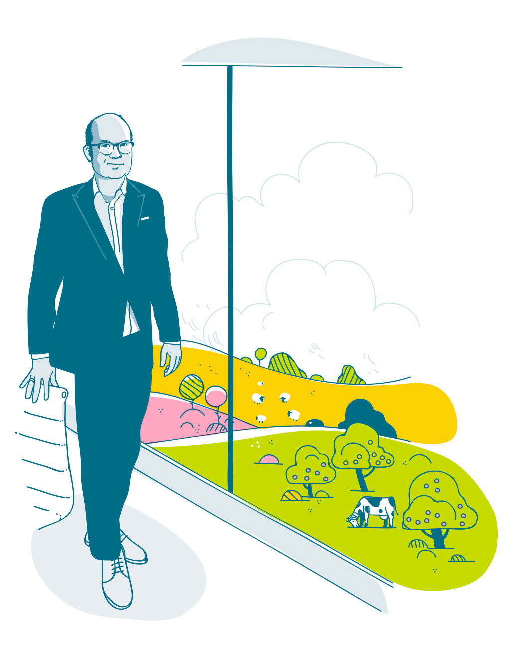 Peter Dietiker, division manager at Energie 360° (Illustration: Christoph Frei)
