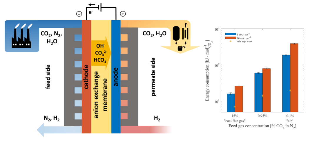 Anion exchange membrane CO2 concentration 