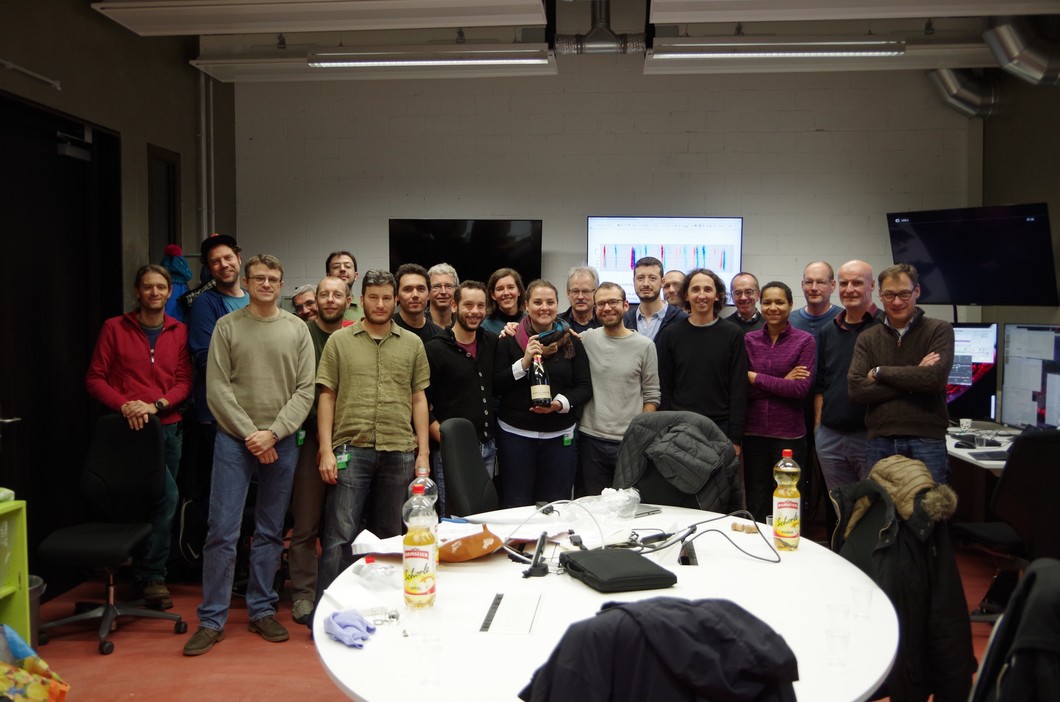 Group picture of scientists involved in 1st pilot experiment at SwissFEL Bernina