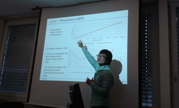 FAST in August 2015 (PSI Villigen). Jongsoo Choe defends his MS thesis 'Empirical Decay Heat Correlations and Fission Products Behavior in MSRs'.
