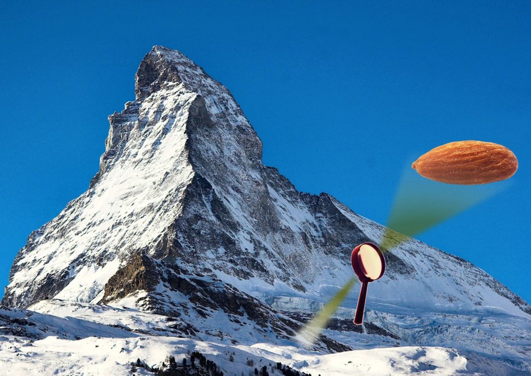 The enhanced dynamic range is comparable to identifying an almond lying at the foot of Matterhorn.