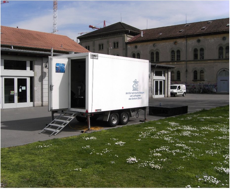 Measurement trailer at Zurich Kaserne
