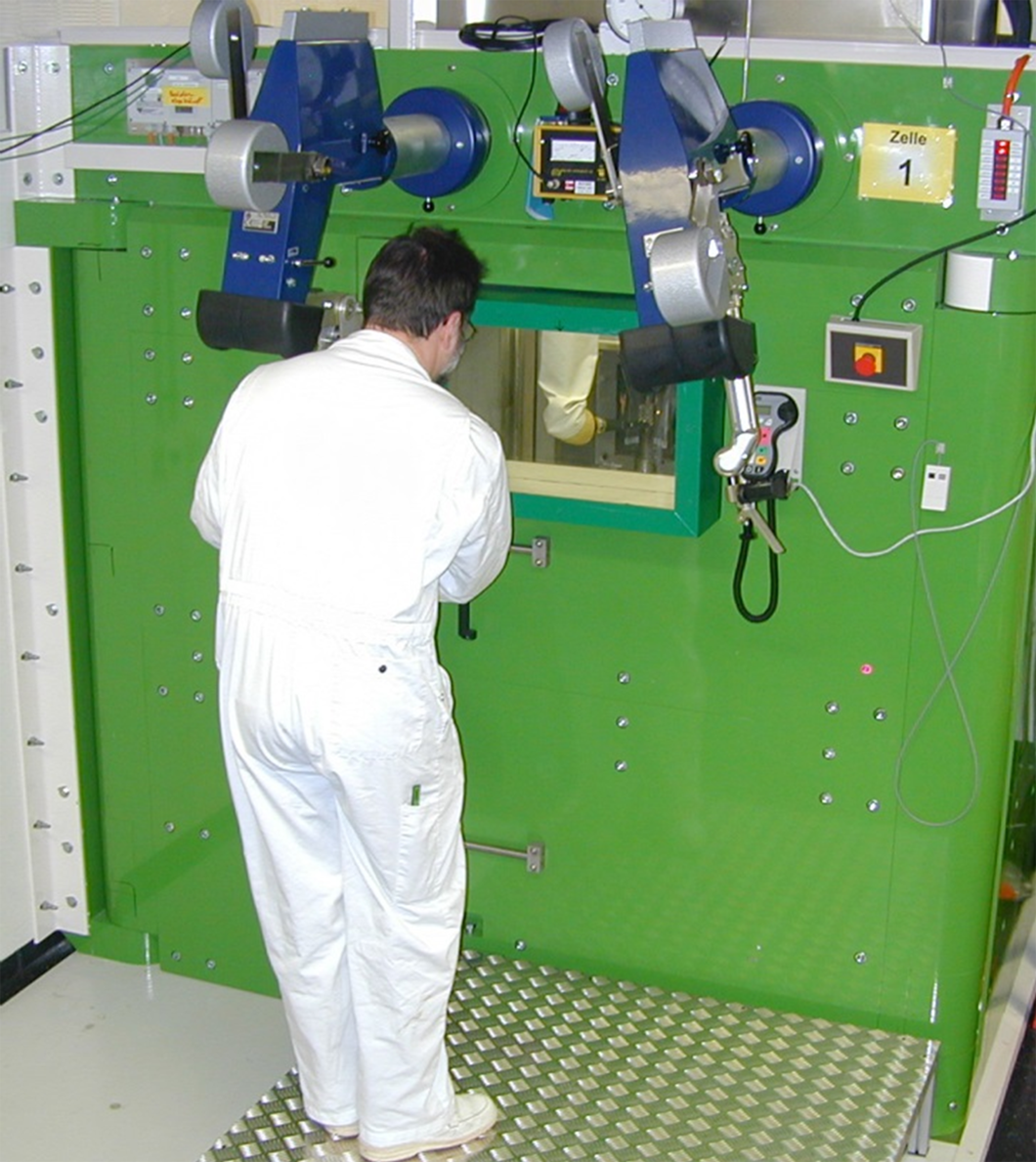 Operation of the active tensile-testing machine; active sample handling using manipulators.