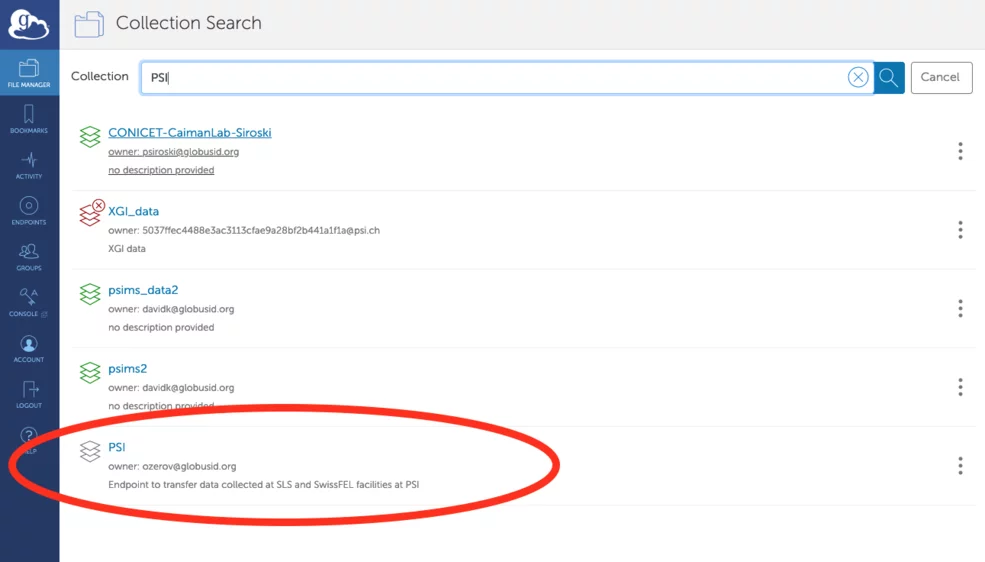 Globus Online, Step 2