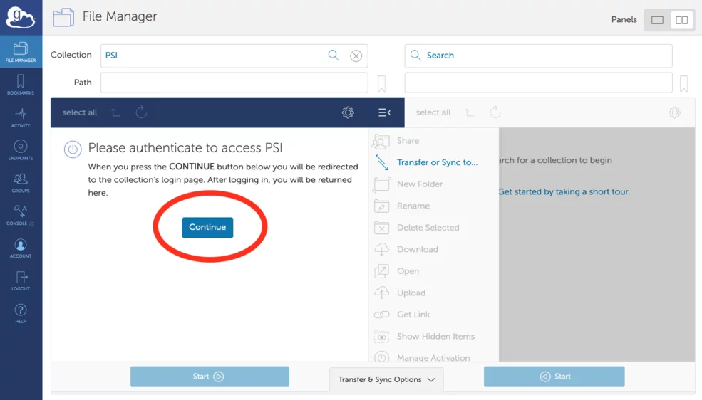 Globus Online, Step 3