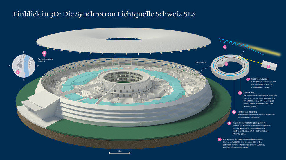 Einblick in 3D: Die Synchrotron Lichtquelle Schweiz SLS