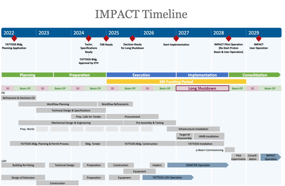 Timeline & milestones of IMPACT project