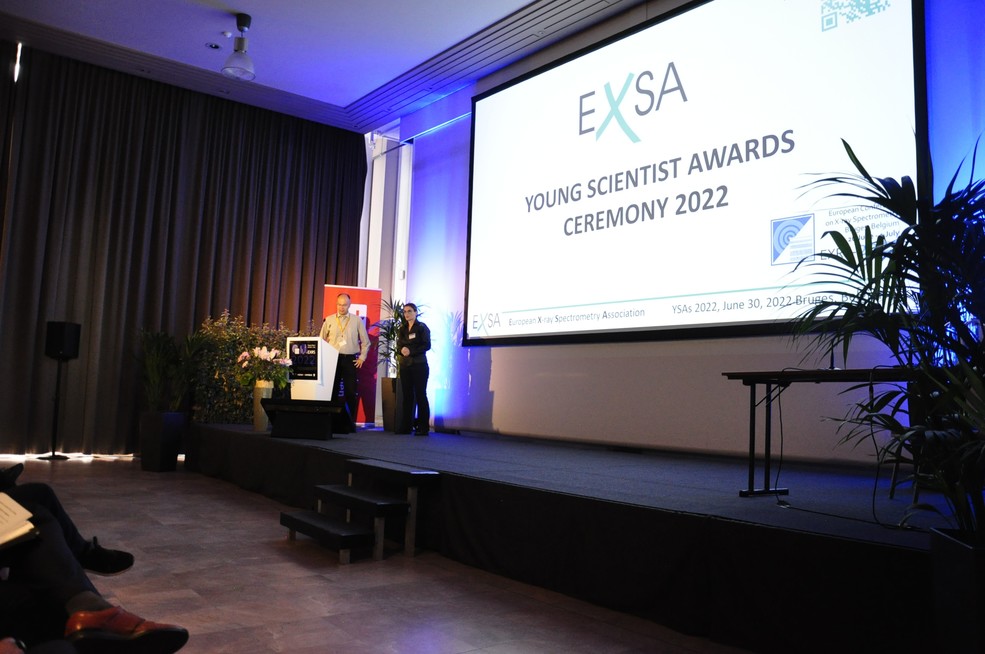 EXSA award ceremony on June 30th in Bruges, Belgium. Photo: Ermanno Avranovich Clerici (PhD student), University of Antwerp.