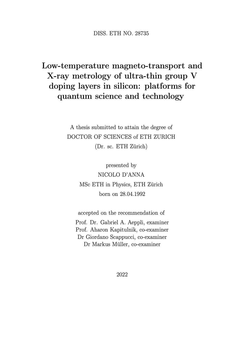 Thesis Nicolo