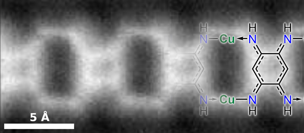 Non-contact AFM image of a metal-organic wire