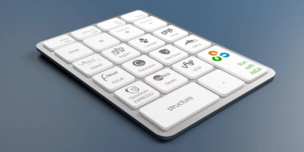 Artistic rendering of the AiiDA common workflows