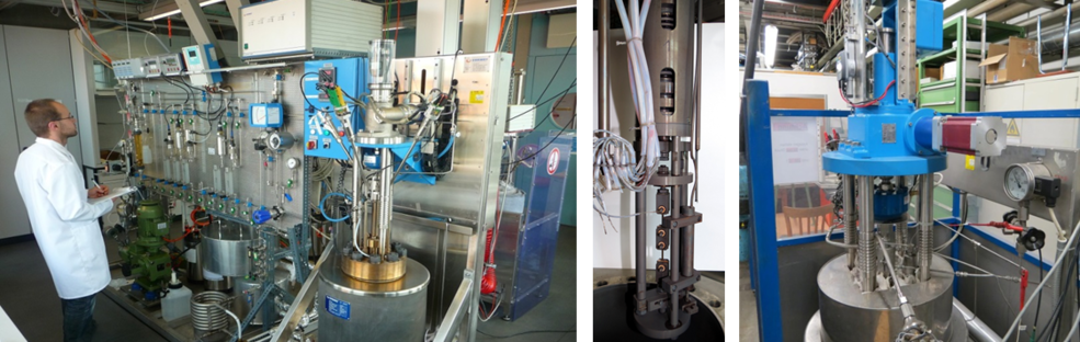 9 sophisticated high-temperature water loops with autoclaves for exposure and tensile tests under simulated LWR conditions (1 loop suitable for testing of irradiated specimens)