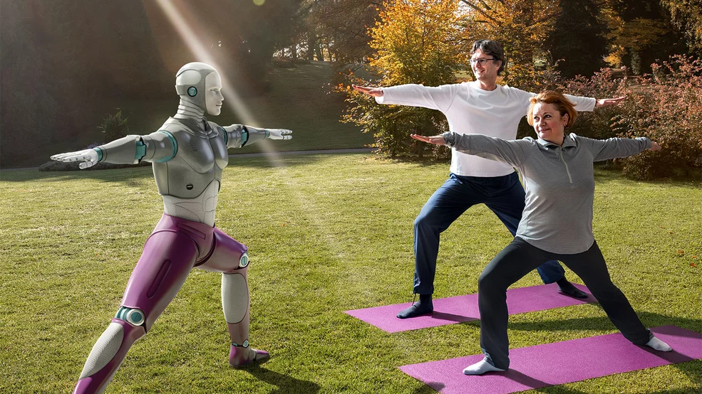 C-3PSI, Frithjof Nolting and Ekaterina Pomjakushina (from left) (Photo: Scanderbeg Sauer Photography, 3d-object and visualisation: Incursion/Manuel Guédes)