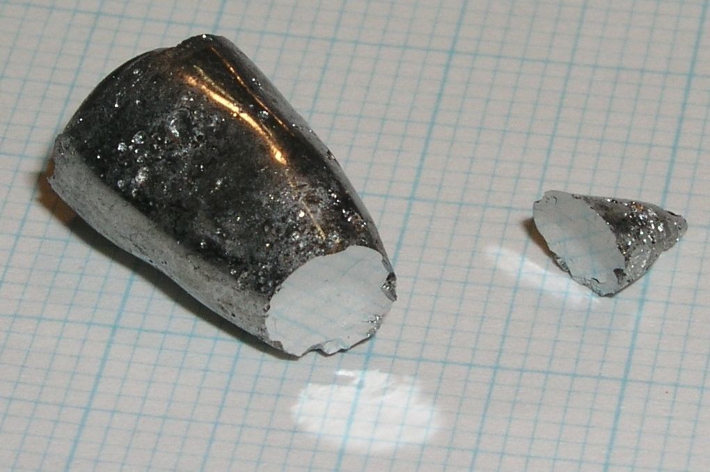 Fig. 8 Piece of CuxBi2Se3 single crystal grown by the Bridgman method.