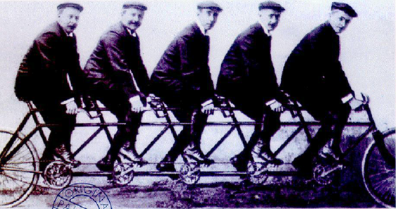 Coherence works like these men pedalling in step