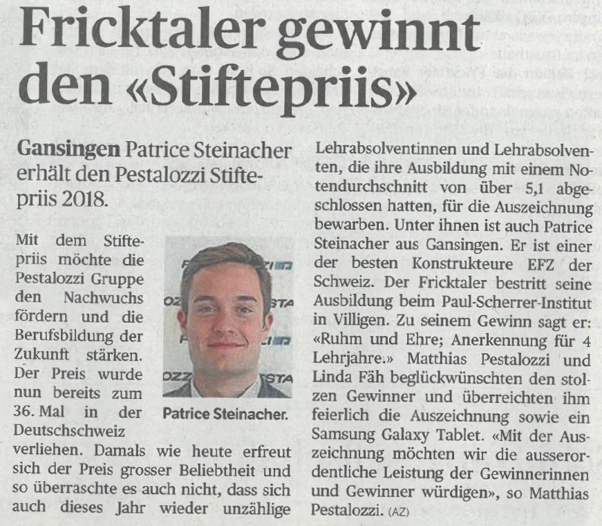 Zeitungsartikel AZ