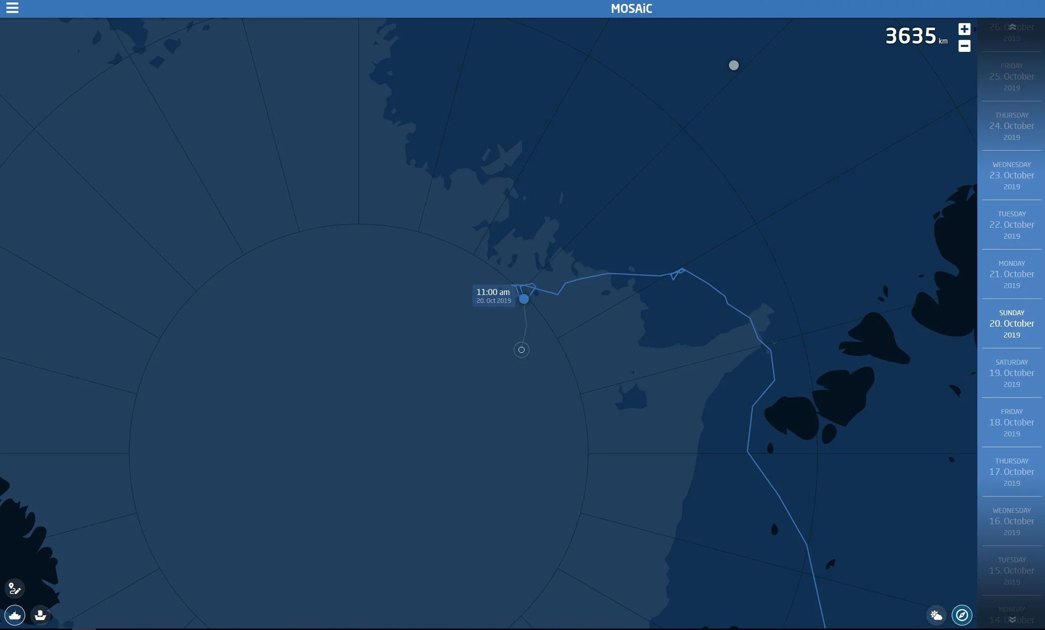 Mosaic Position 20 October 2019