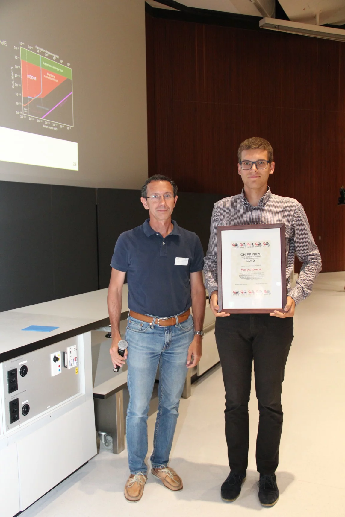 Michał Rawlik with Prof. Gino Isidori 