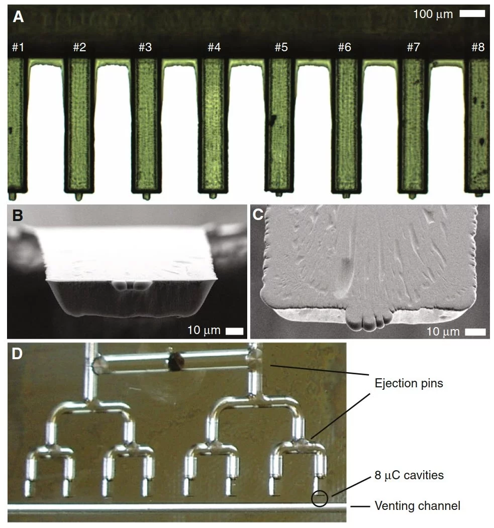 Polymer cantilever arrays