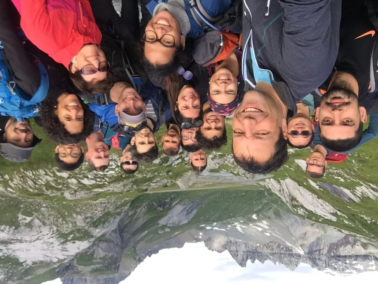 TOMCAT groupie on the way to Unterer Segnesboden.