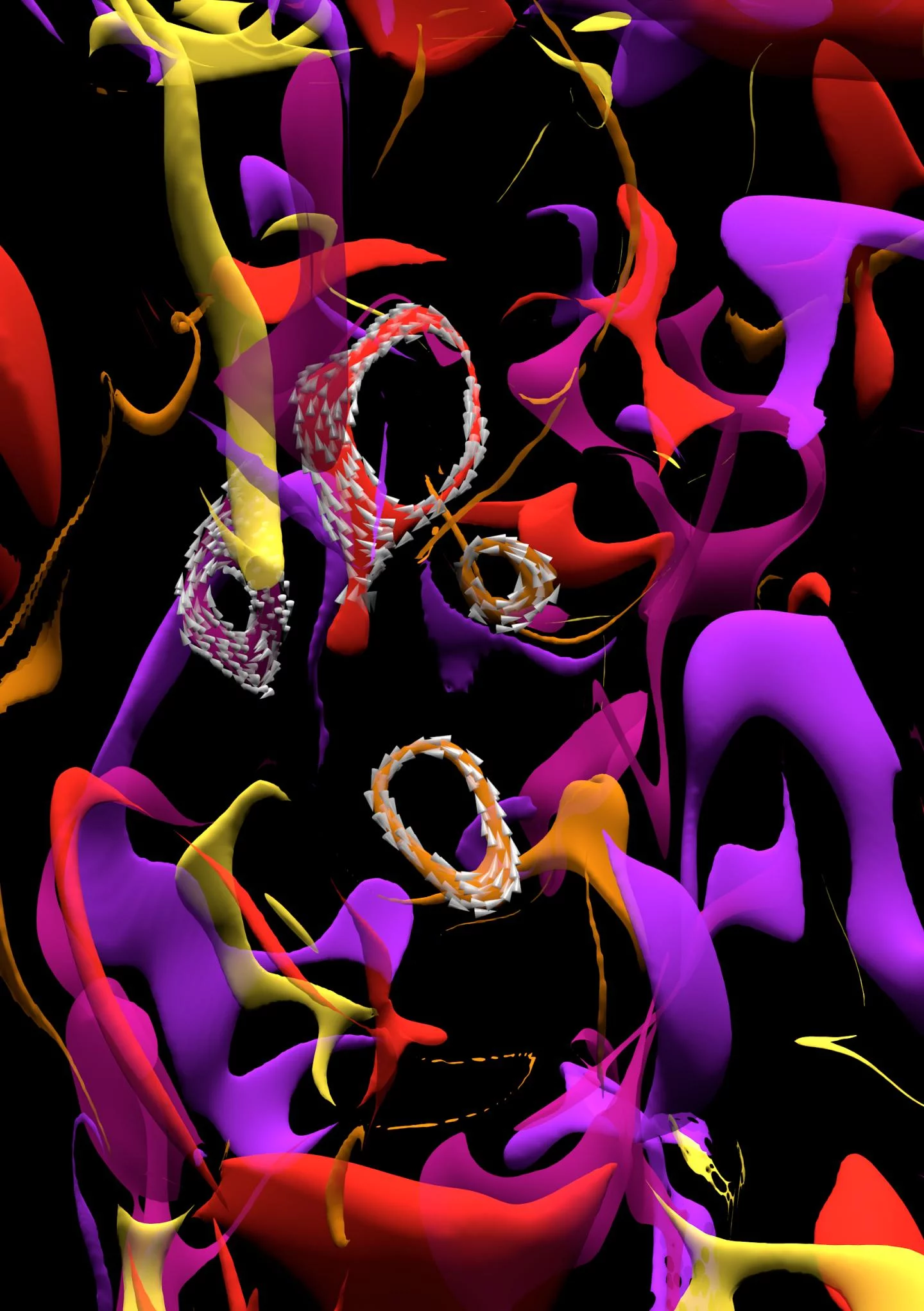 Magnetic beauty within. Reconstructed vortex rings