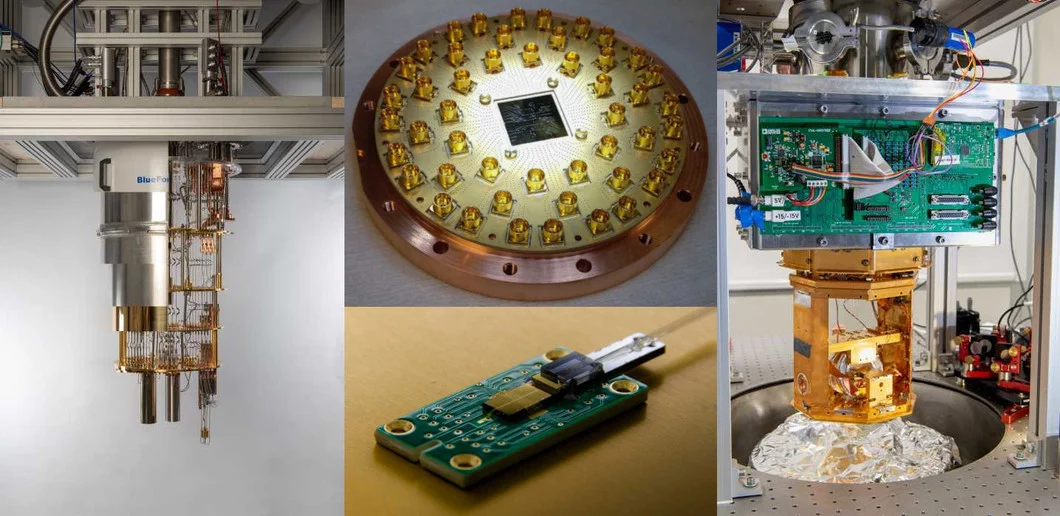 Superconducting and trapped ion quantum computiung hardware