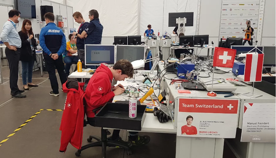 Mario Liechti at the EuroSkills