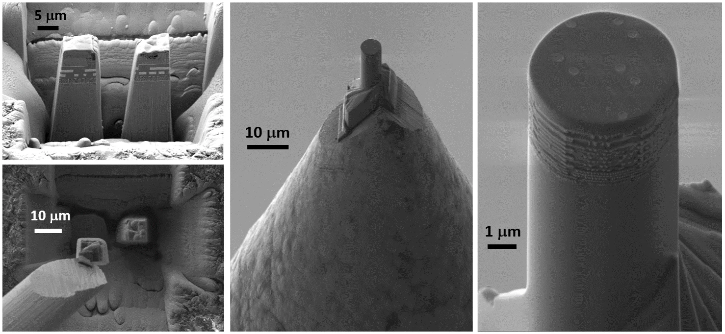 FIB preparation of a chip for X-ray ptychographic tomography