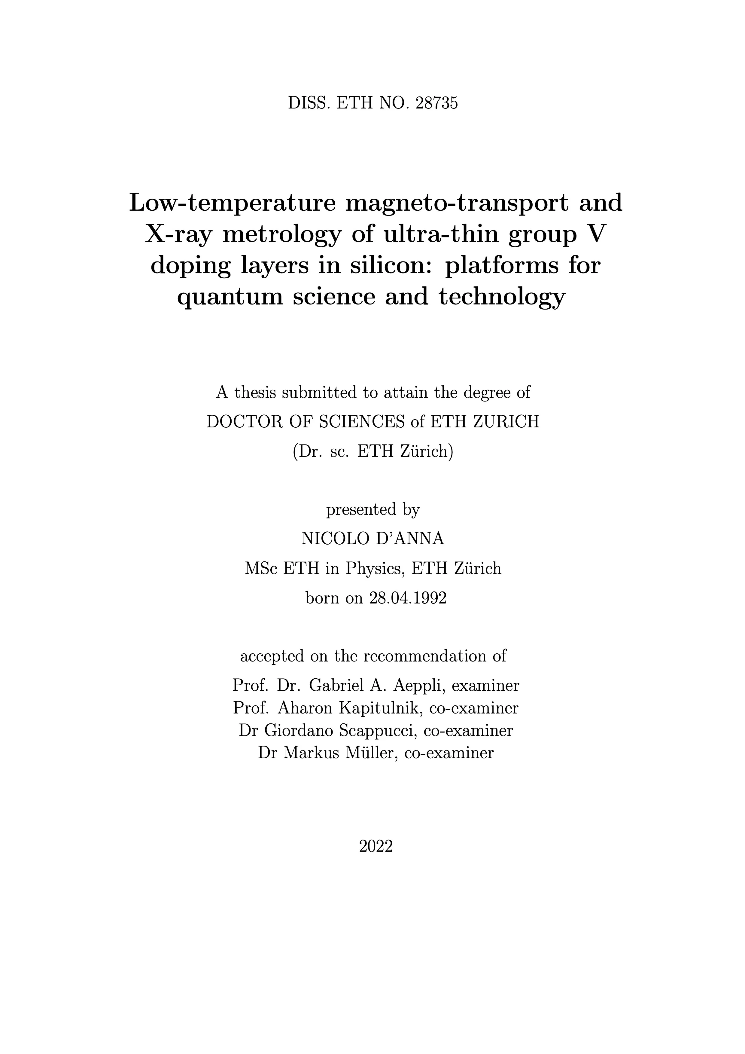 Thesis Nicolo