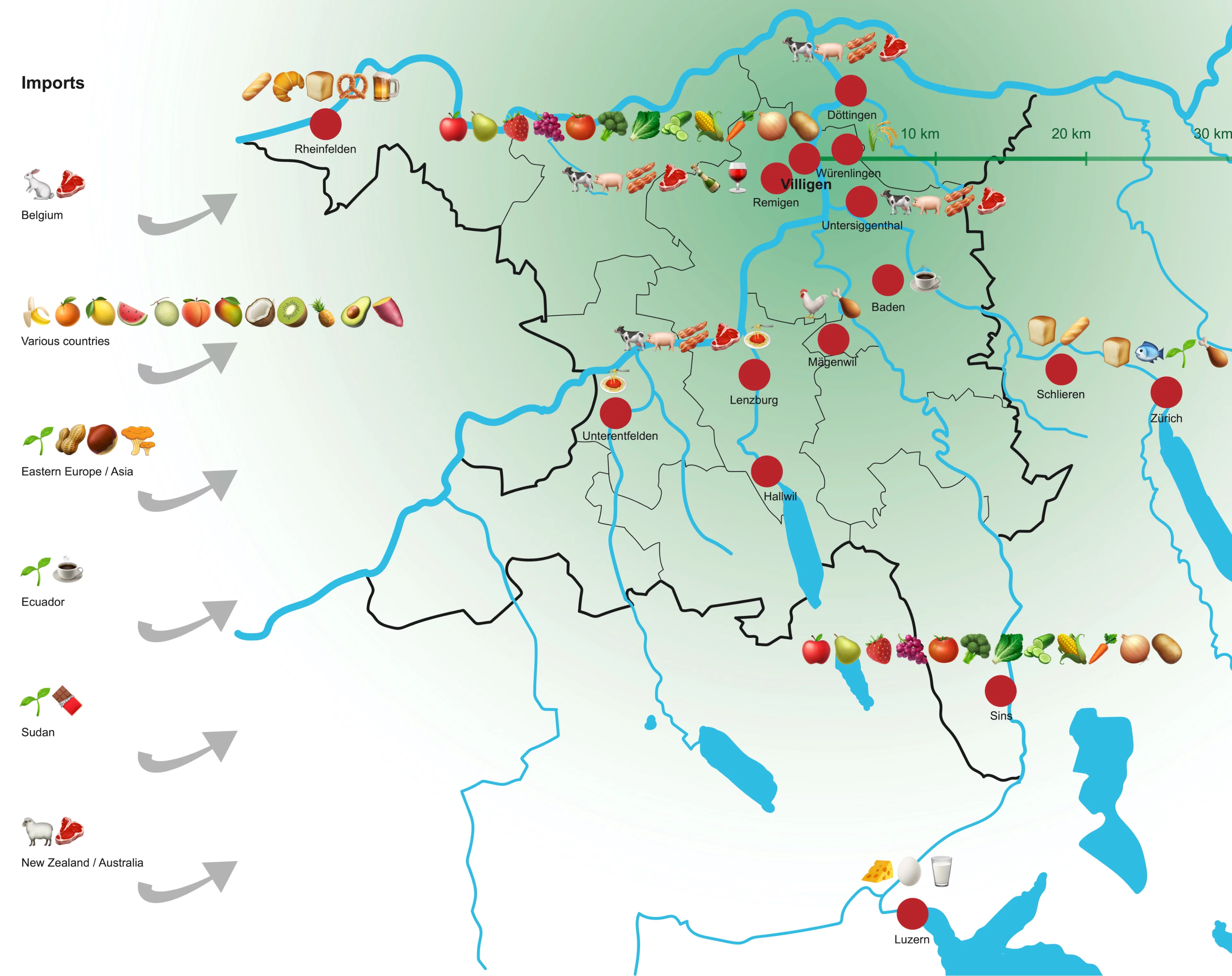 Food origin map