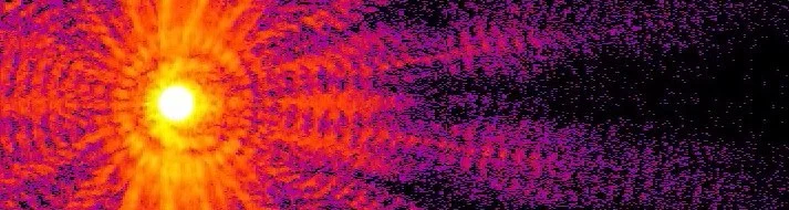 Diffraction pattern banner
