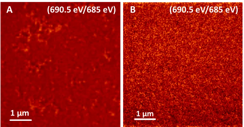 TEY-STXM images of F-doped P3HT
