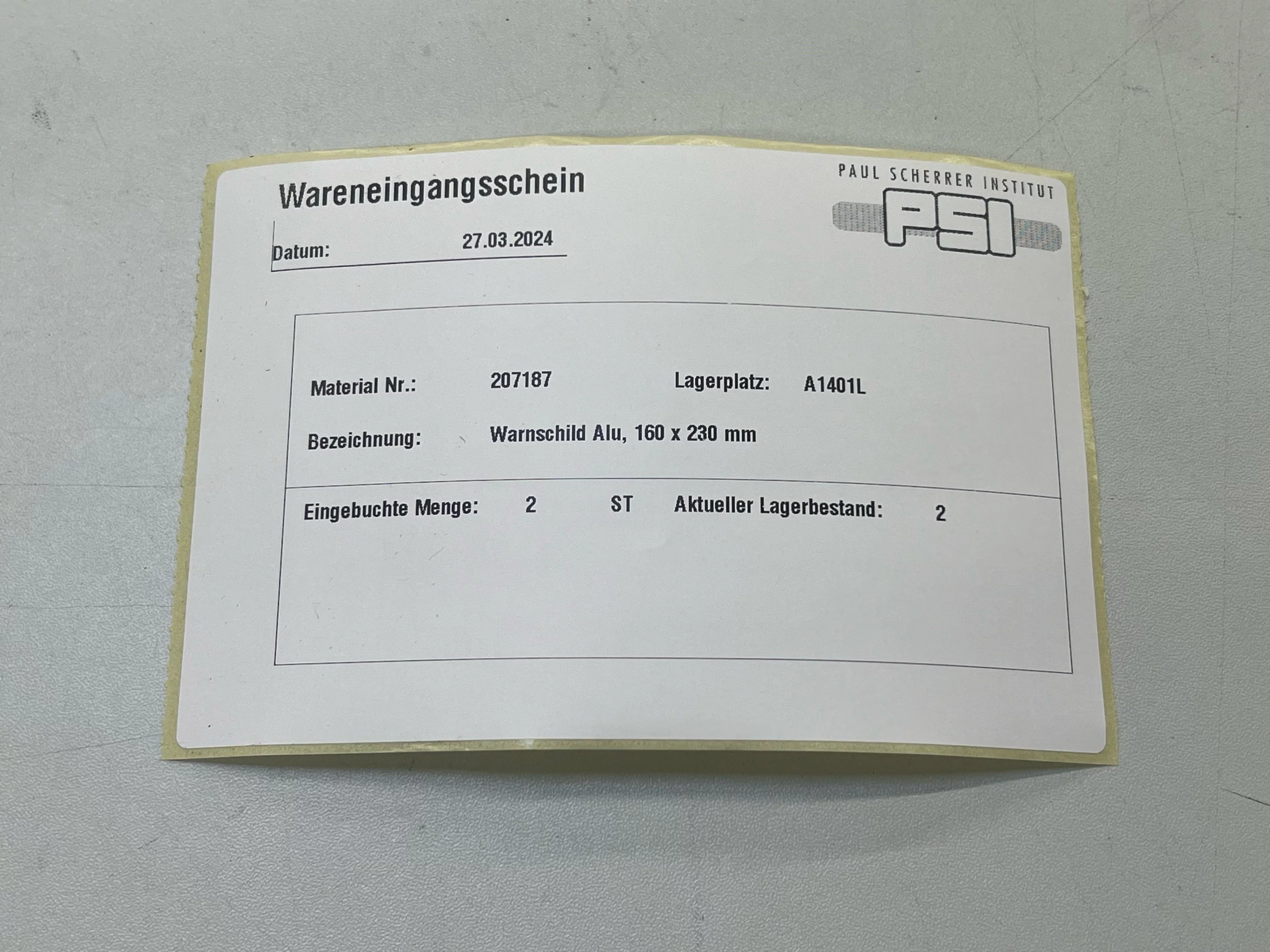 Warenbegleitschein