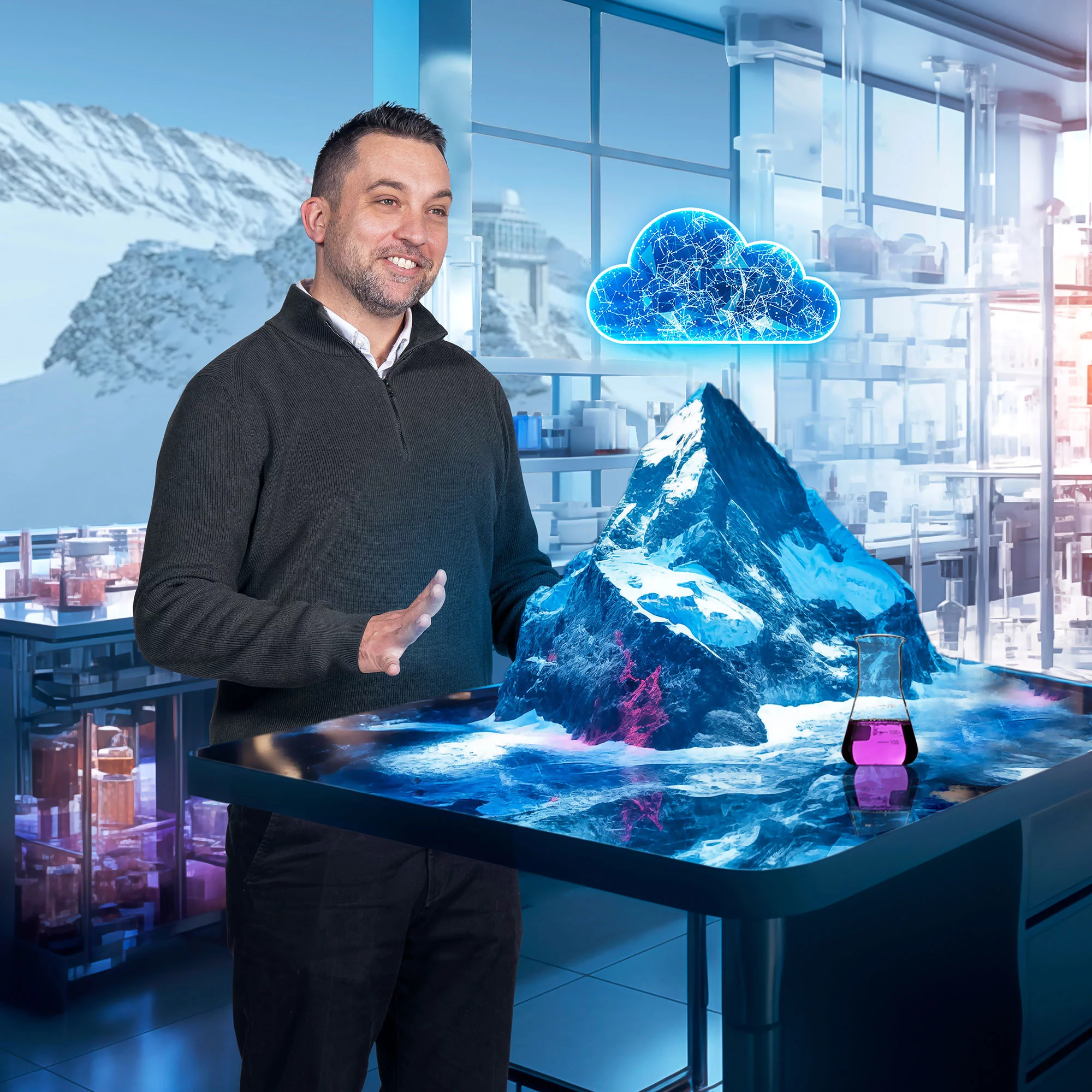 Robin Modini vom Labor für Atmosphärenchemie des PSI will die Messung von Aerosolen mithilfe von künstlicher Intelligenz verbessern. Seine Methoden sollen dann auch einmal an der Forschungsstation auf dem Jungfraujoch in mehr als 3000 Metern Höhe zum Einsatz kommen.