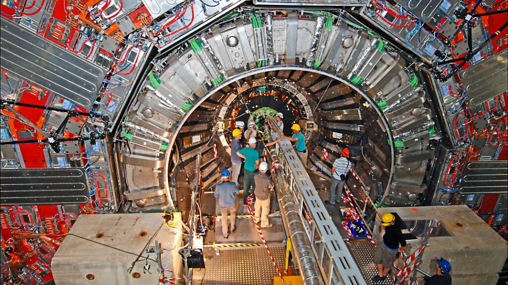 Der Barrel-Pixel-Detektor mit dem das Higgs-Teilchen nachgewiesen wurde und der am PSI massgeblich entwickelt und gebaut wurde.