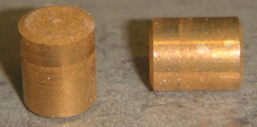 Porous bronze pellets sintered under N2 at PSI hotlab