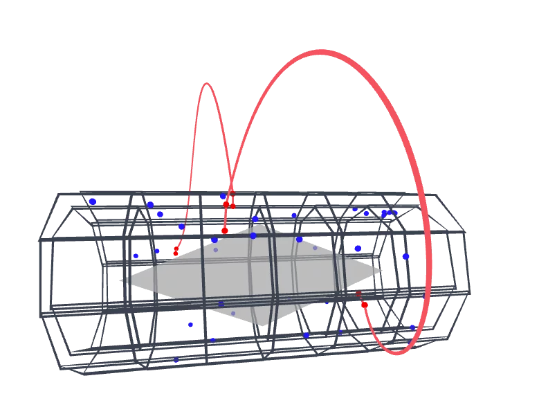 Event display from the 2025 beam run