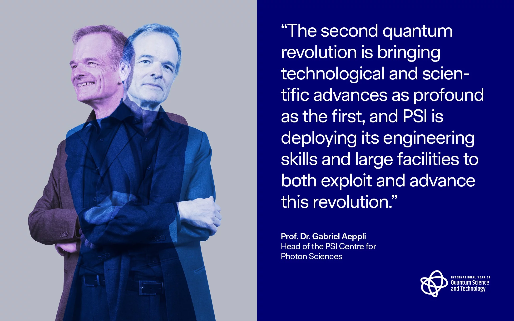 Gabriel Aeppli pictured in superposition. 