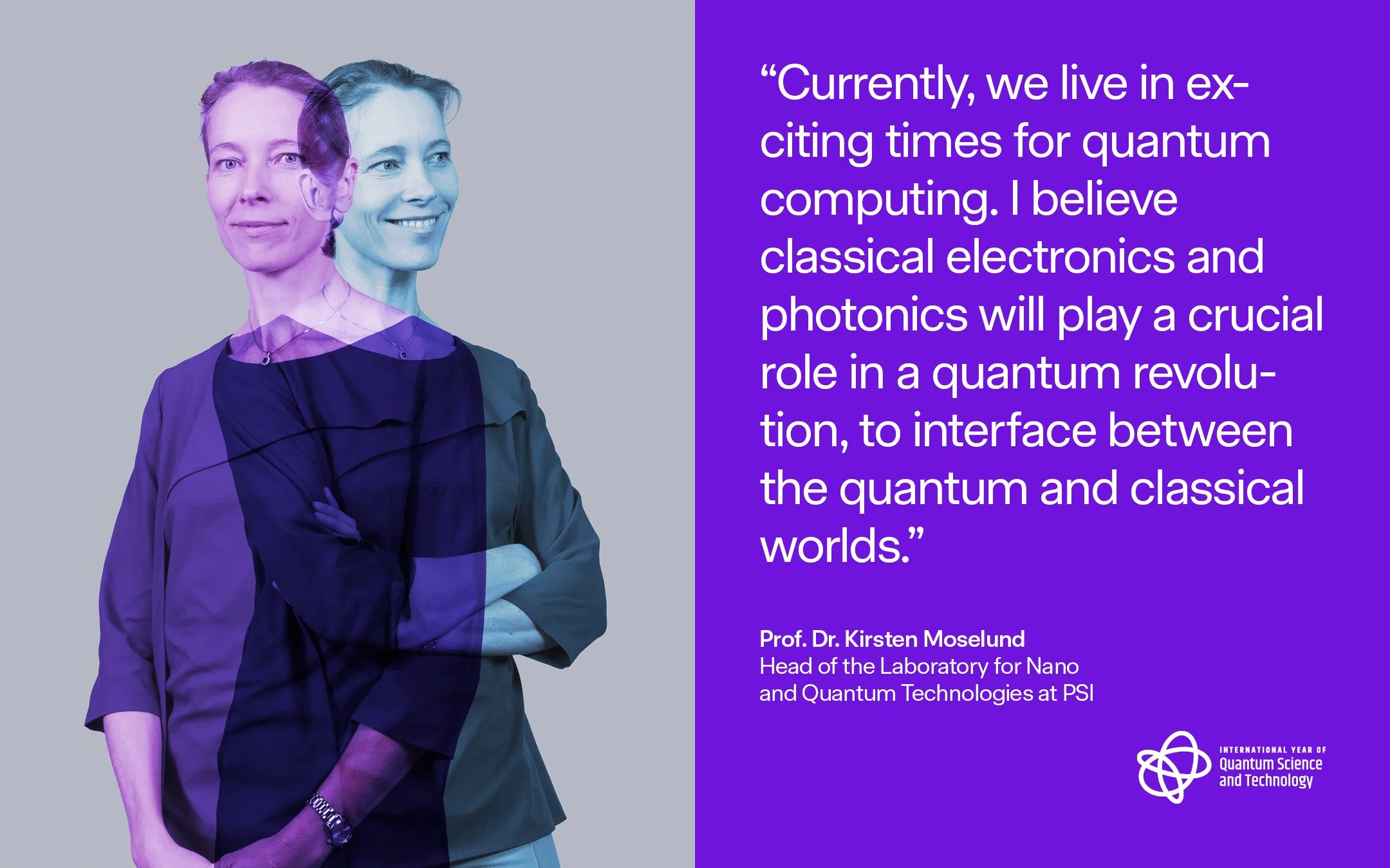 Kirsten Moselund pictured in superposition. 