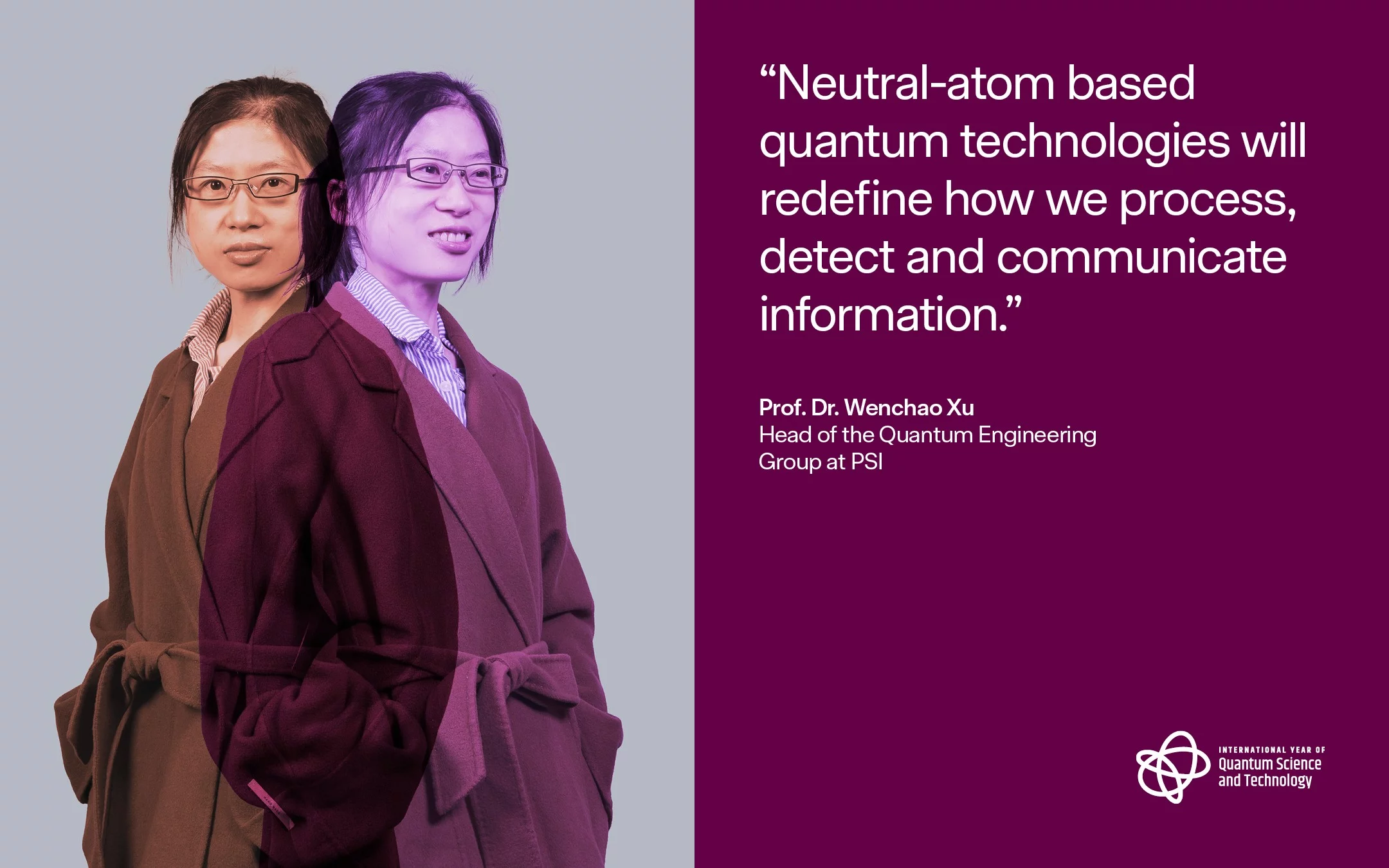 Wenchao Xu pictured in superposition. 