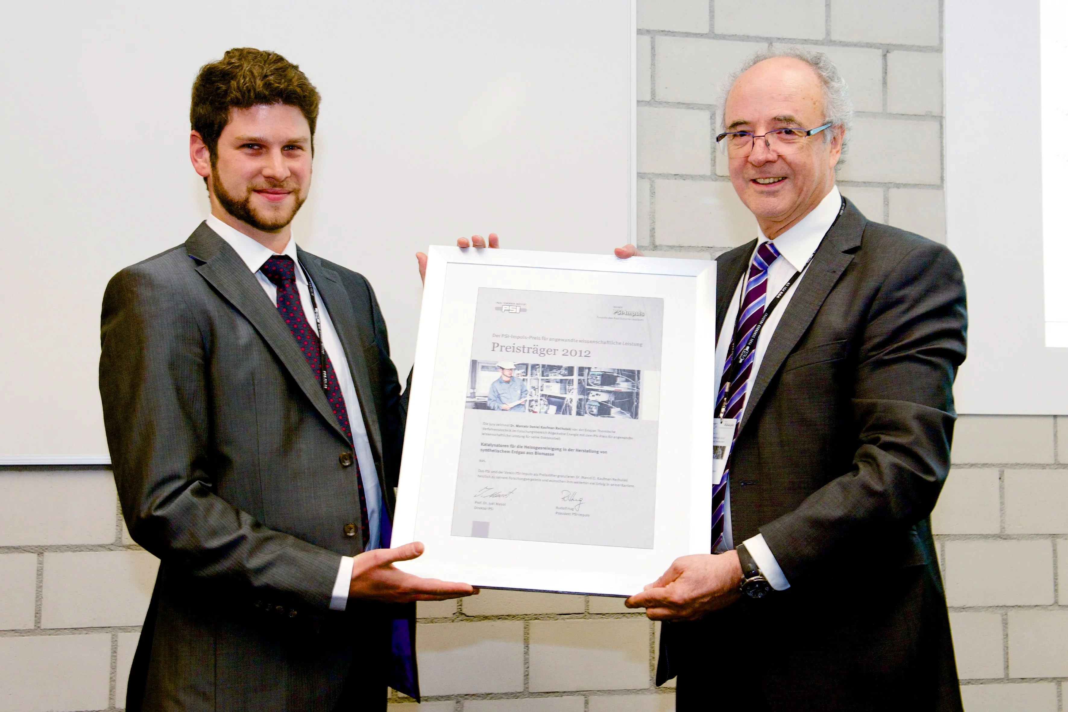 Marcelo D. Kaufman Rechulski ist der Preisträger des PSI-Impuls-Preises 2012