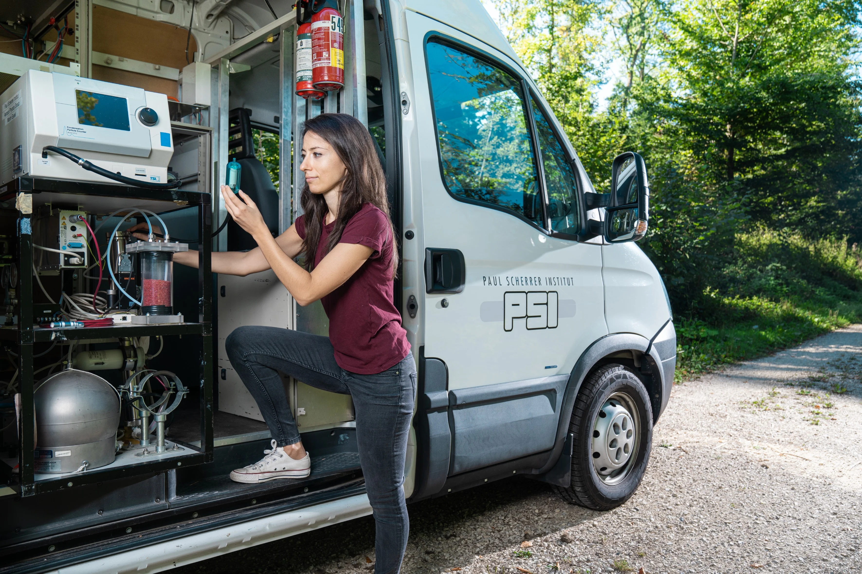 Das Smog-Mobil des PSI ist ein mobiles Labor mit modernsten Instrumenten zur Bestimmung der Luftqualität. 