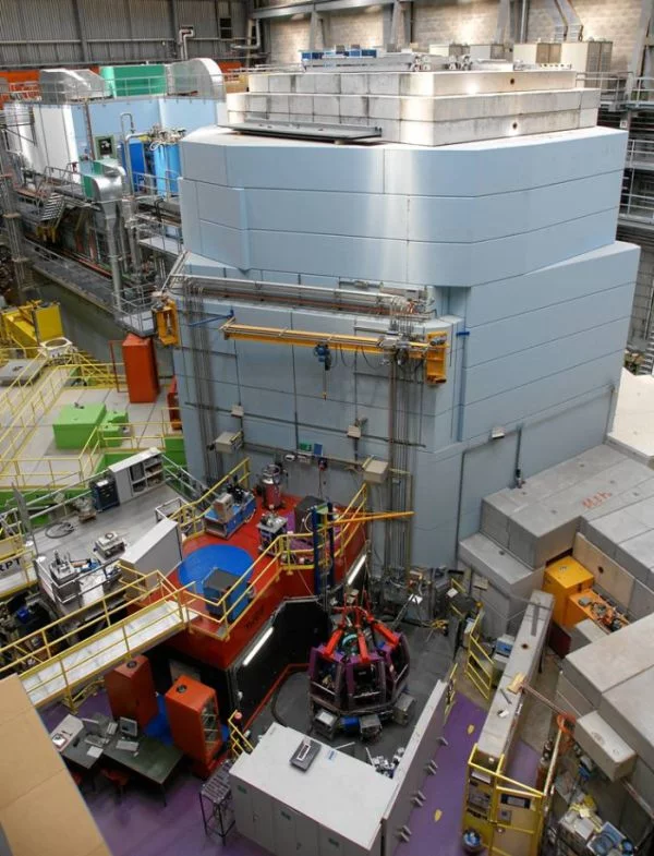 Top view of the SINQ target block