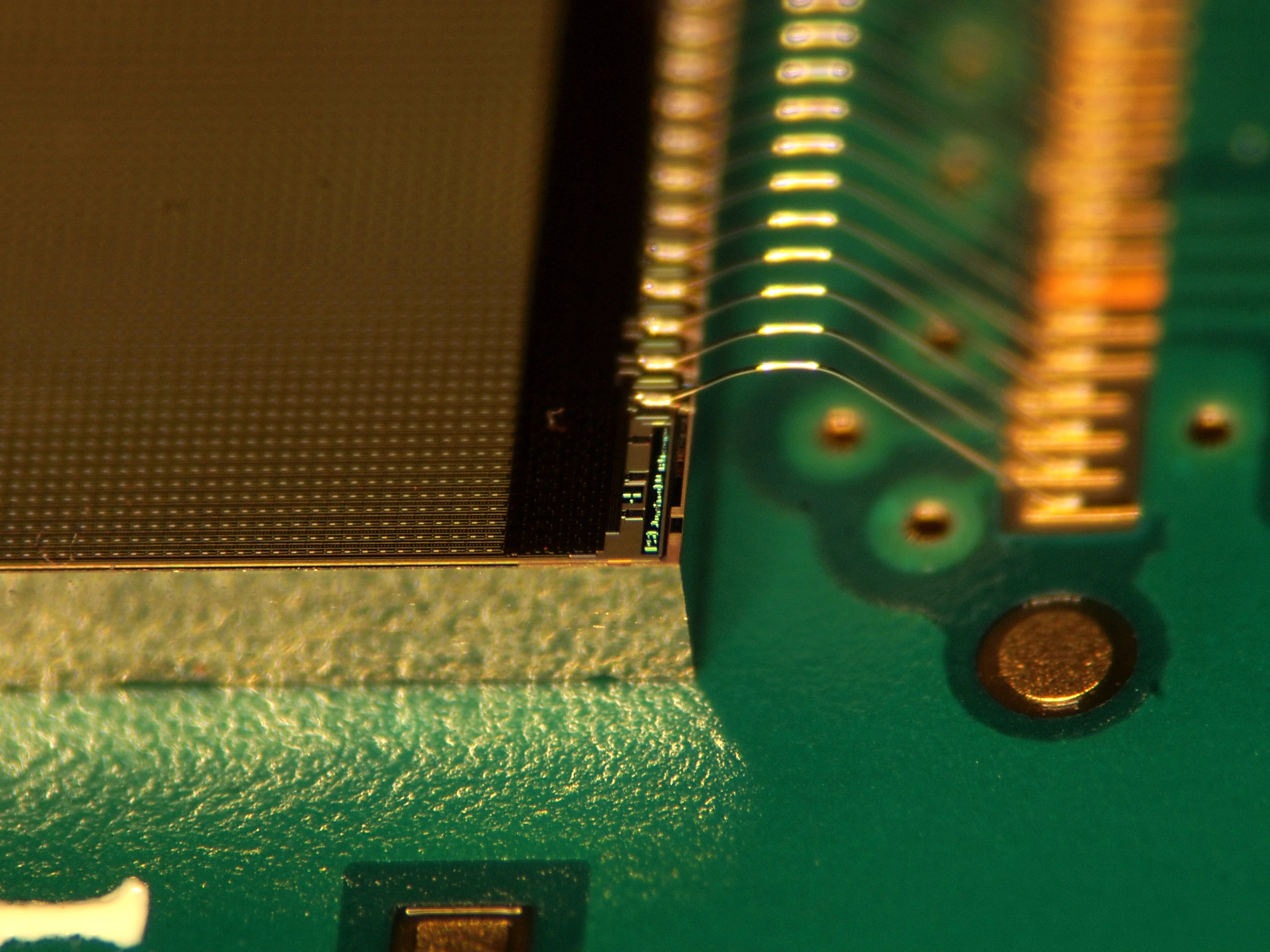 JUNGFRAU 1.0 readout ASIC corner, without sensor.