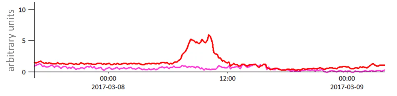 A plume of particulate sulfate