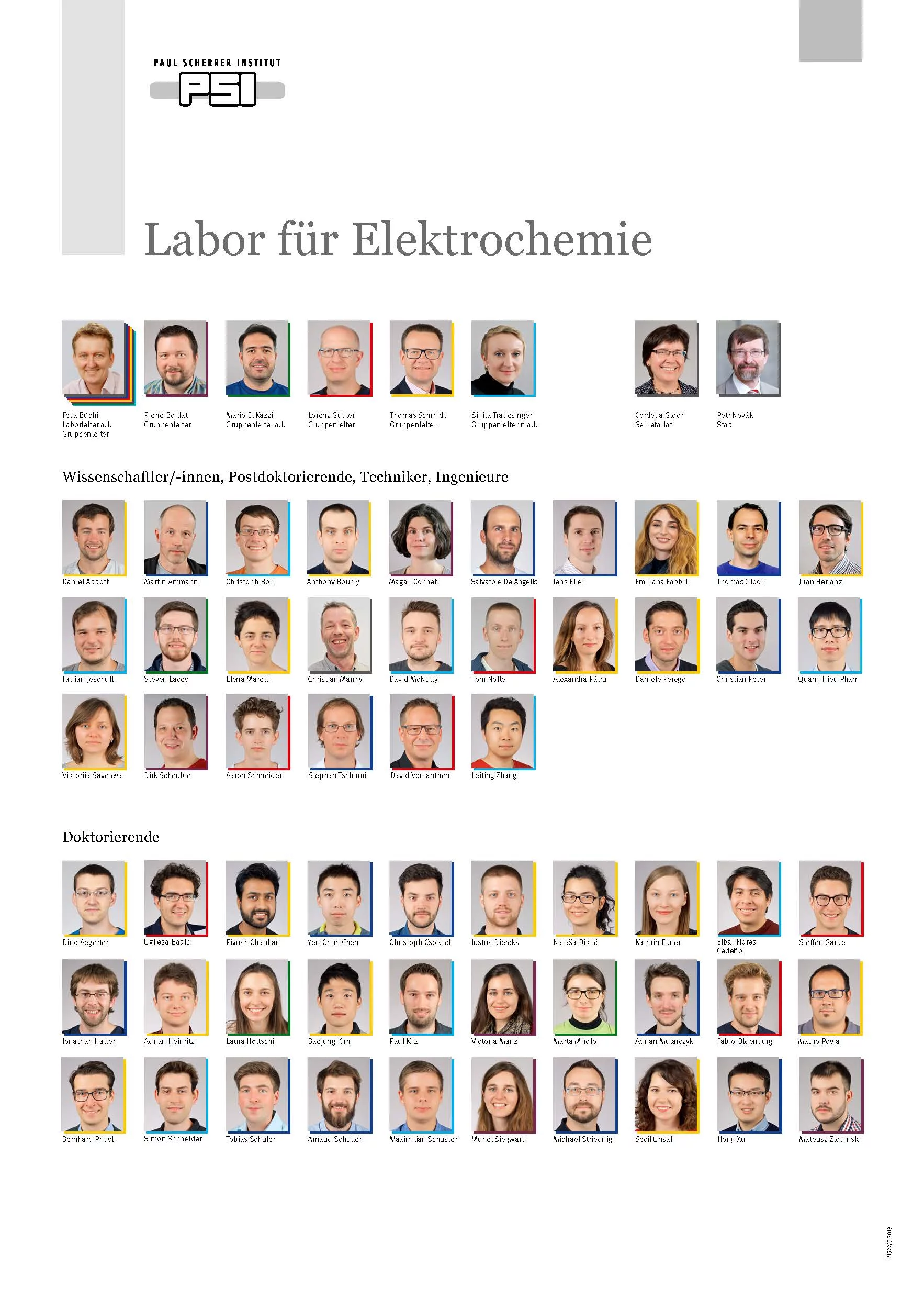 Above Poster: The Electrochemistry Laboratory, as of March 2019