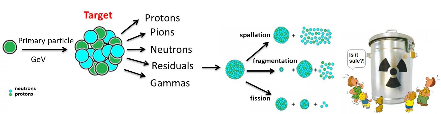 Cross section measurements for nuclear technology.